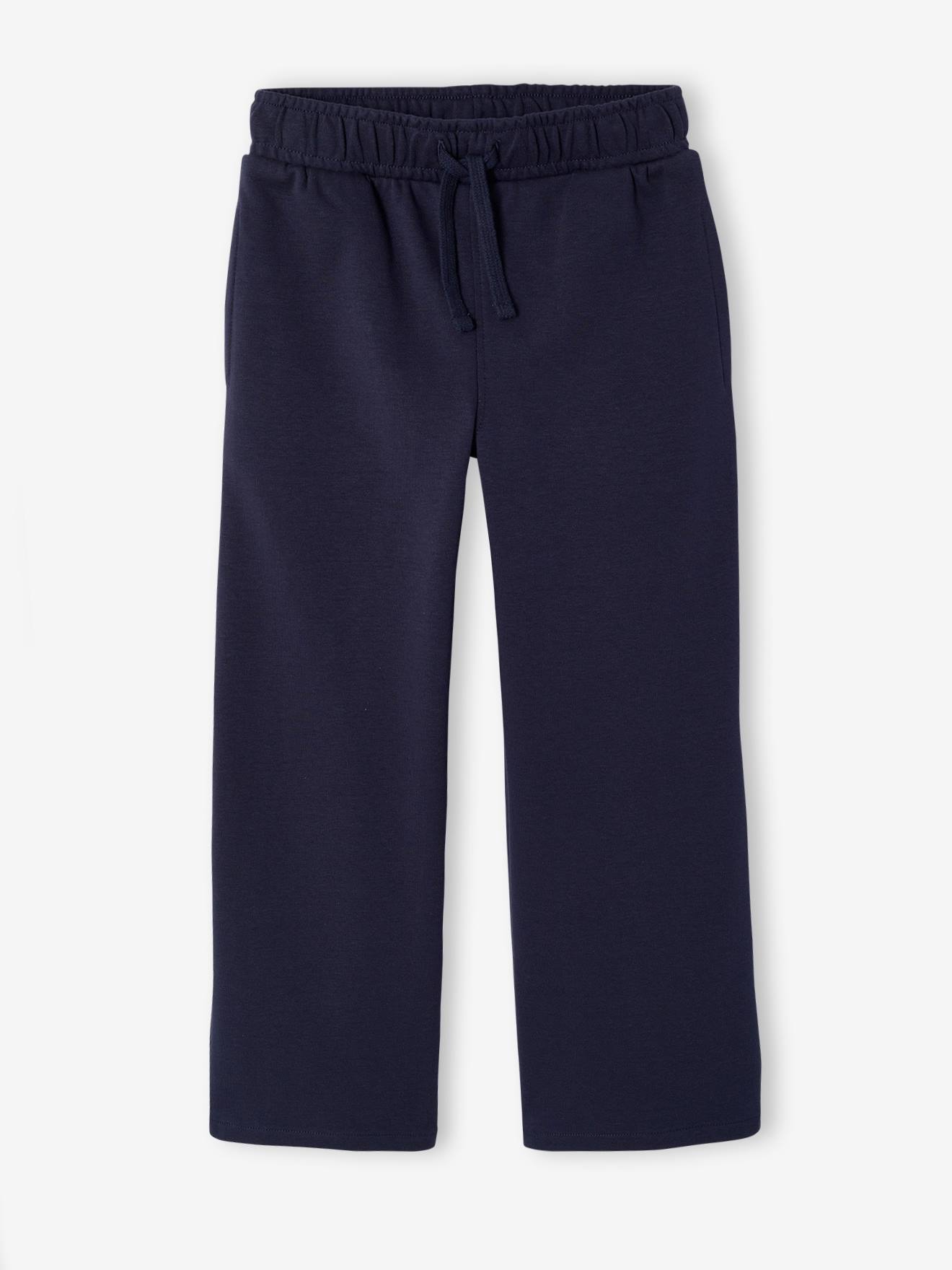 Pantalon jogging garçon large marine