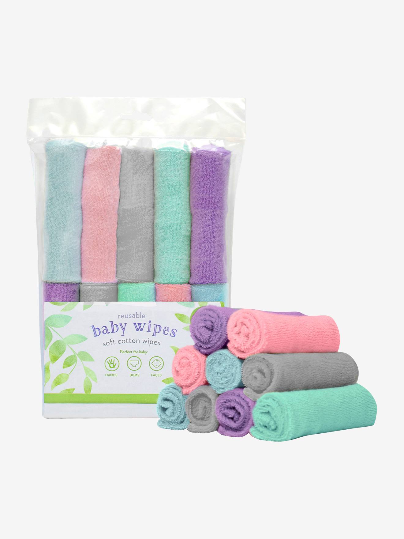 Lingettes bébé lavables (x10) nuage (Bambino Mio) - Couverture