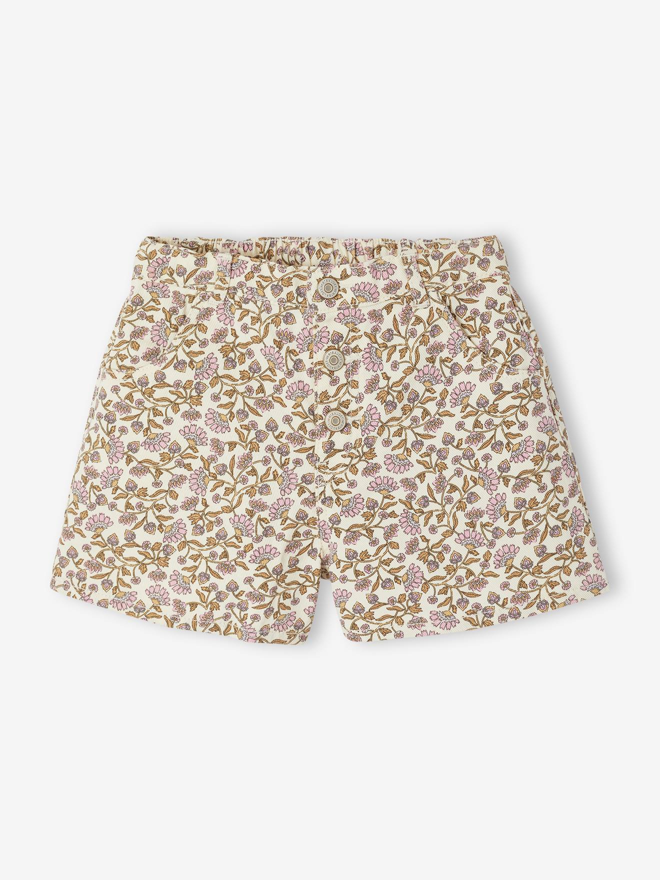 Short twill fille écru