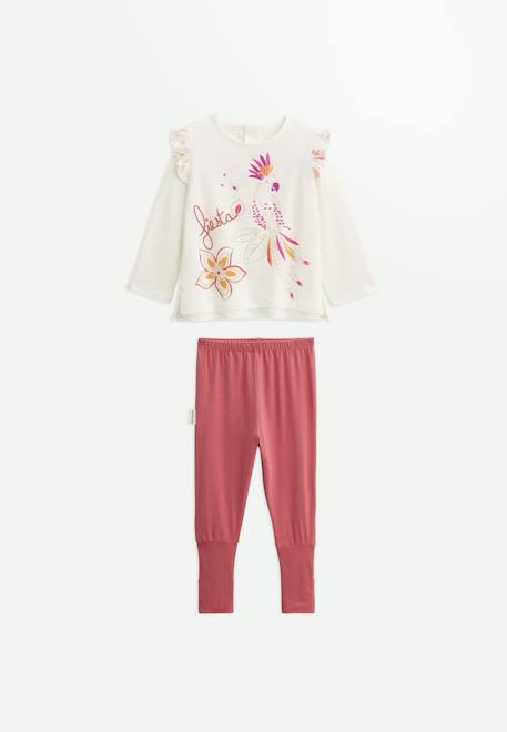 Pyjama enfant 2 pièces à pieds retroussables fiesta  - vertbaudet enfant