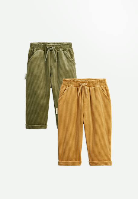 Bébé-Lot de 2 pantalons en velours côtelé charly