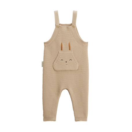 Salopette bébé en tricot hello baby Sable 2 - vertbaudet enfant 