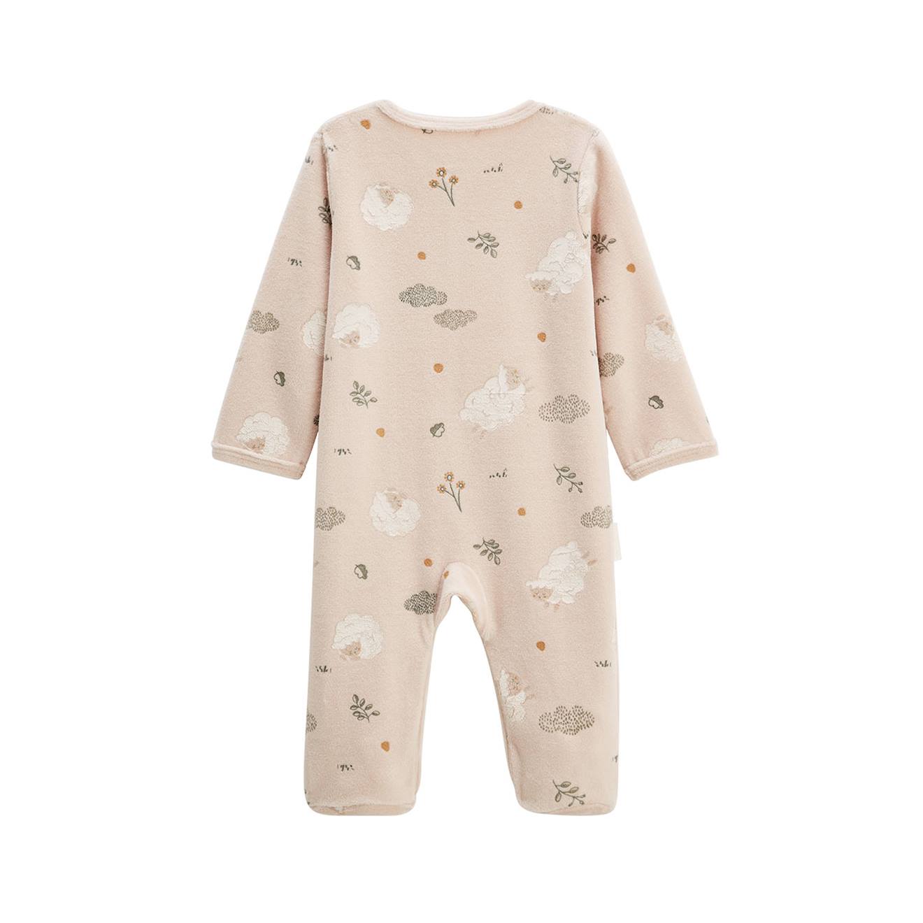 Pyjama Bébé En Velours Câlins Beige (Petit Beguin) - Image 2