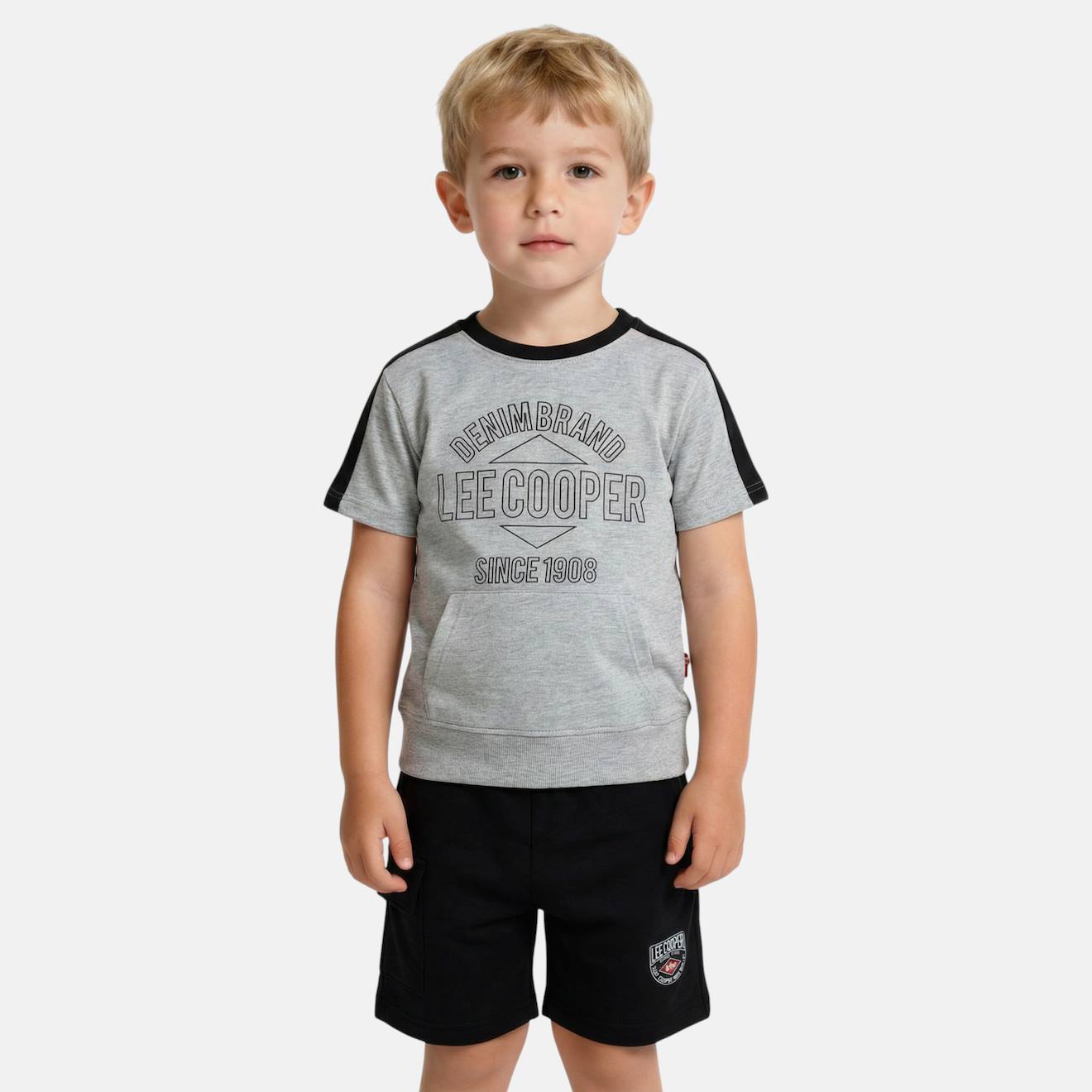 Ensemble T-shirt Manches Courtes Et Short Garon Gris 20 €
