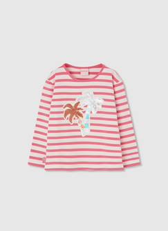 -T-shirt en coton à rayures pour fille