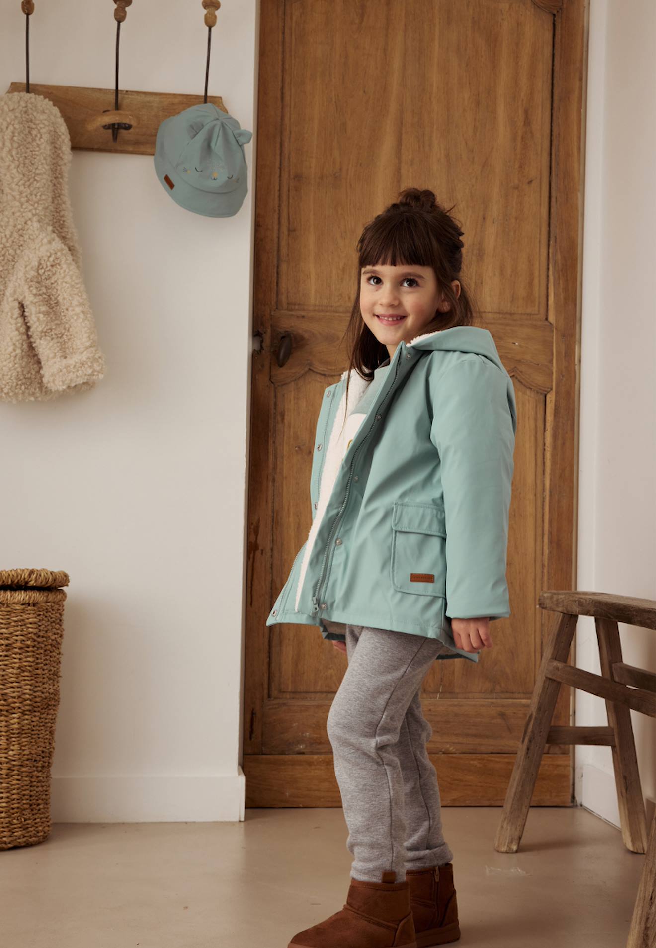 Manteau Bb Impermable Doubl Sherpa Holamuchacha Vert 42 €