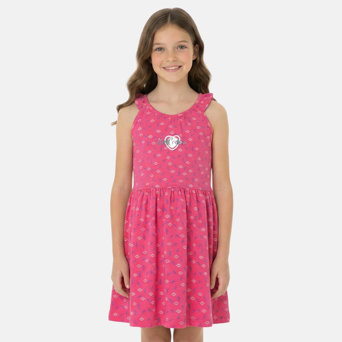 Robe Fille Sans Manches Fushia