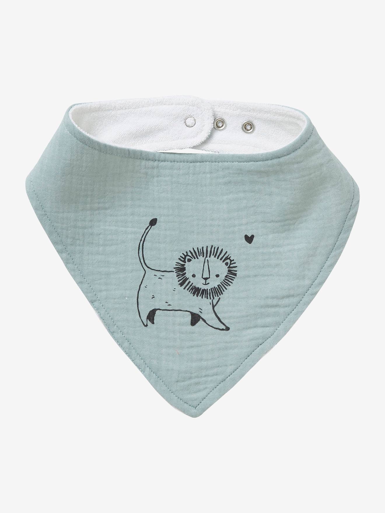 Lot 3 bavoirs bandanas en gaze de coton tanzanie (Vertbaudet) - Image 1