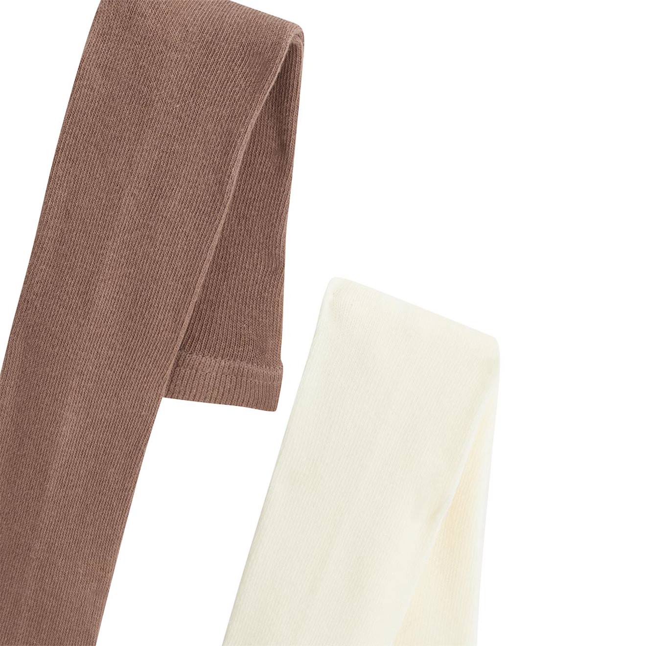 Lot De 2 Paires De Collants Enfant Matcha Marron (Petit Beguin) - Image 2