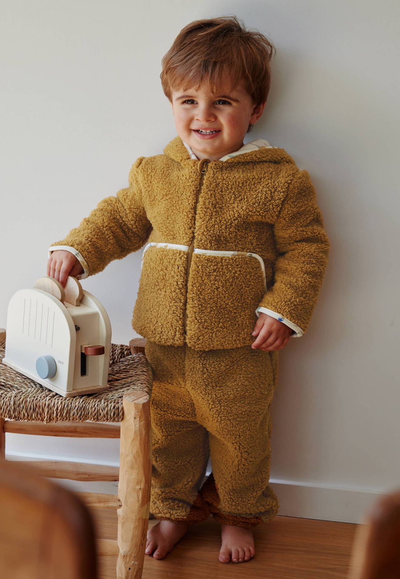 Ensemble Bébé Veste Et Pantalon En Sherpa Lamascotte Camel Ensemble Bébé Veste Et Pantalon En Sherpa Lamascotte Camel