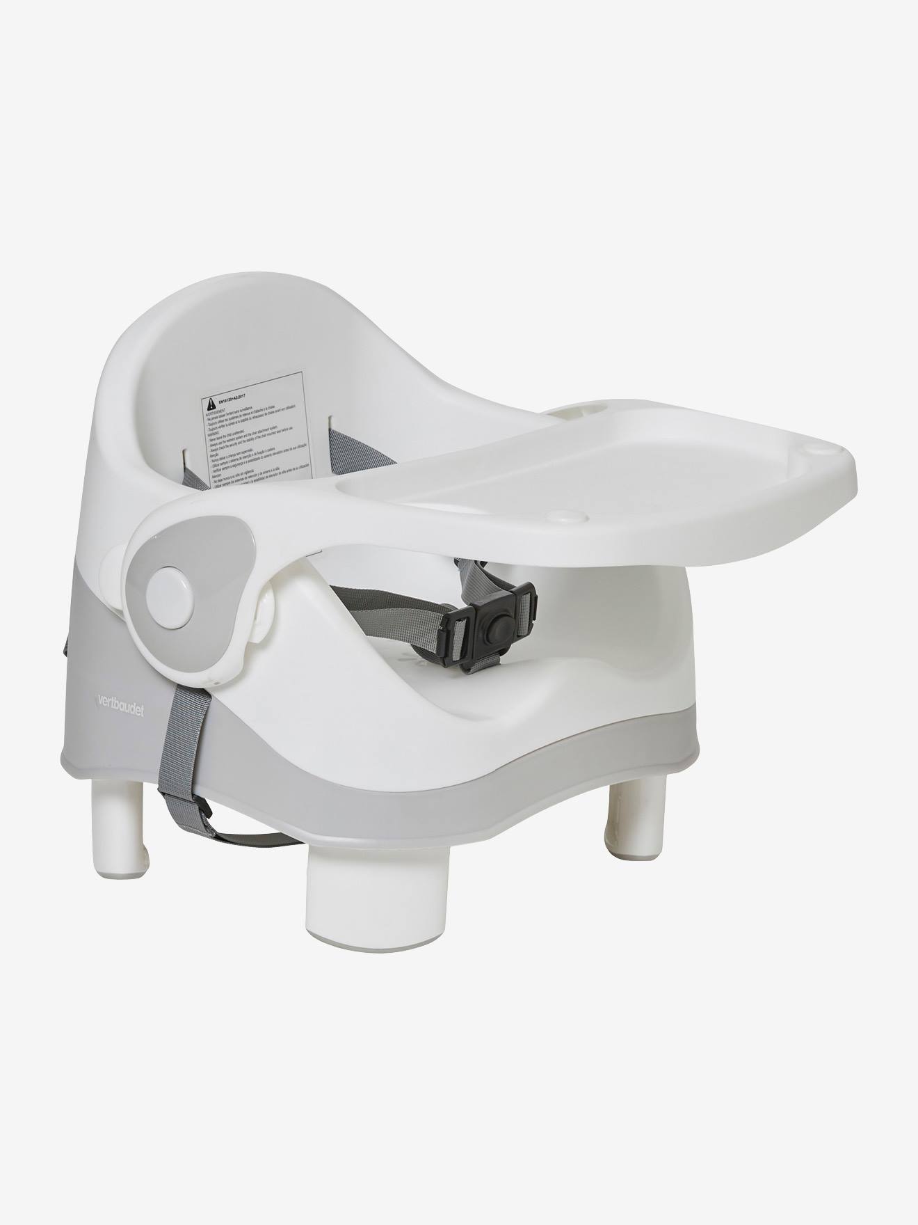 Rehausseur de chaise rigide gris/blanc (Vertbaudet) - Image 2