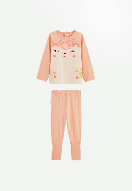 Pyjama enfant 2 pièces à pieds retroussables santa giulia  - vertbaudet enfant