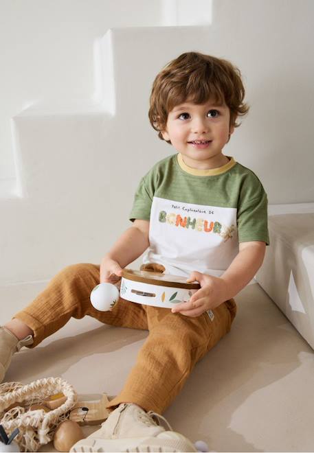Bébé-Ensemble enfant t-shirt et pantalon en gaze de coton gabin