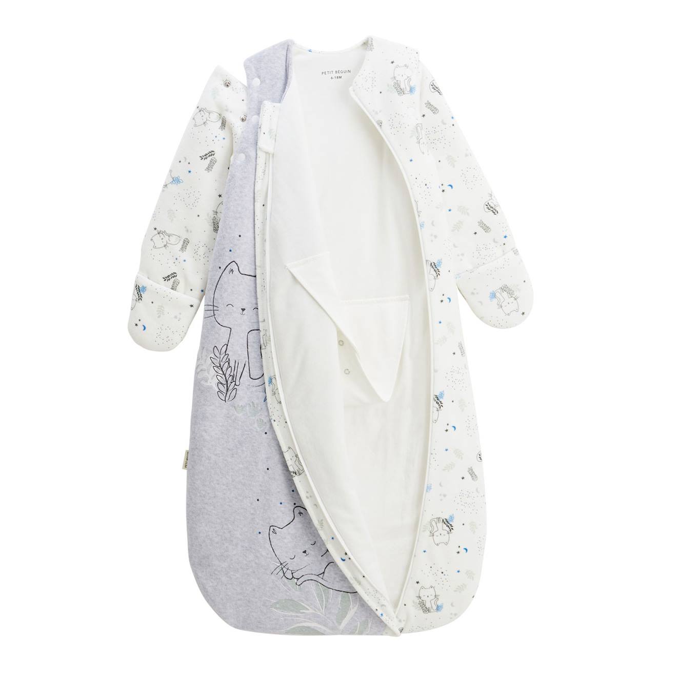 Gigoteuse D'Hiver En Velours Avec Manches Amovibles Louisa - Petit Béguin, TOG 3, Rose Douillette Pour Bébé