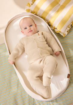 Ensemble gilet et pantalon avec pieds bébé en tricot hello baby  - vertbaudet enfant