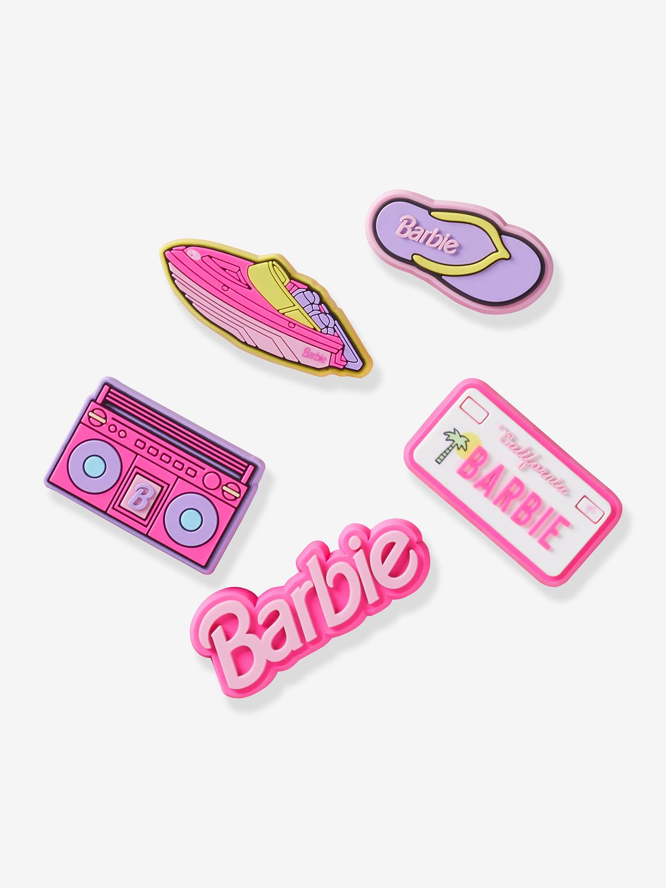 Set de 5 Jibbitz Barbie Crocs multicolore