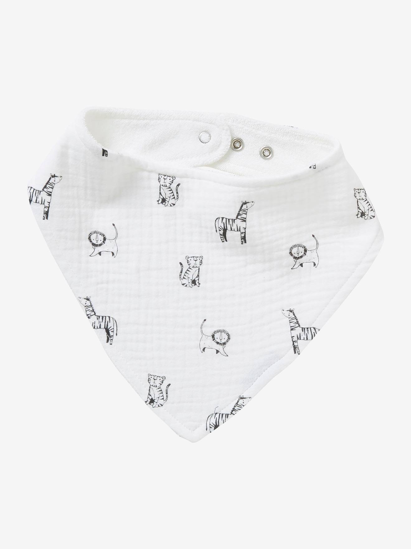 Lot 3 bavoirs bandanas en gaze de coton tanzanie (Vertbaudet) - Image 2