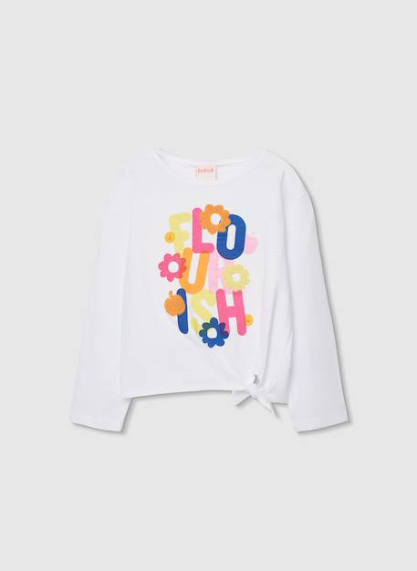 Fille-T-shirt, sous-pull-T-shirt-T-shirt fille manches longues maille