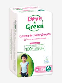 Puériculture-Toilette de bébé-Couches et lingettes-Culottes hypoallergéniques T6 x 16 LOVE & GREEN