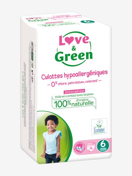 Love & Green - Culottes hypoallergéniques T6 x 16 LOVE & GREEN blanc