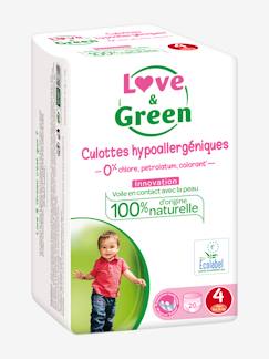 Puériculture-Toilette de bébé-Couches et lingettes-Culottes hypoallergéniques T4 x 20 LOVE & GREEN