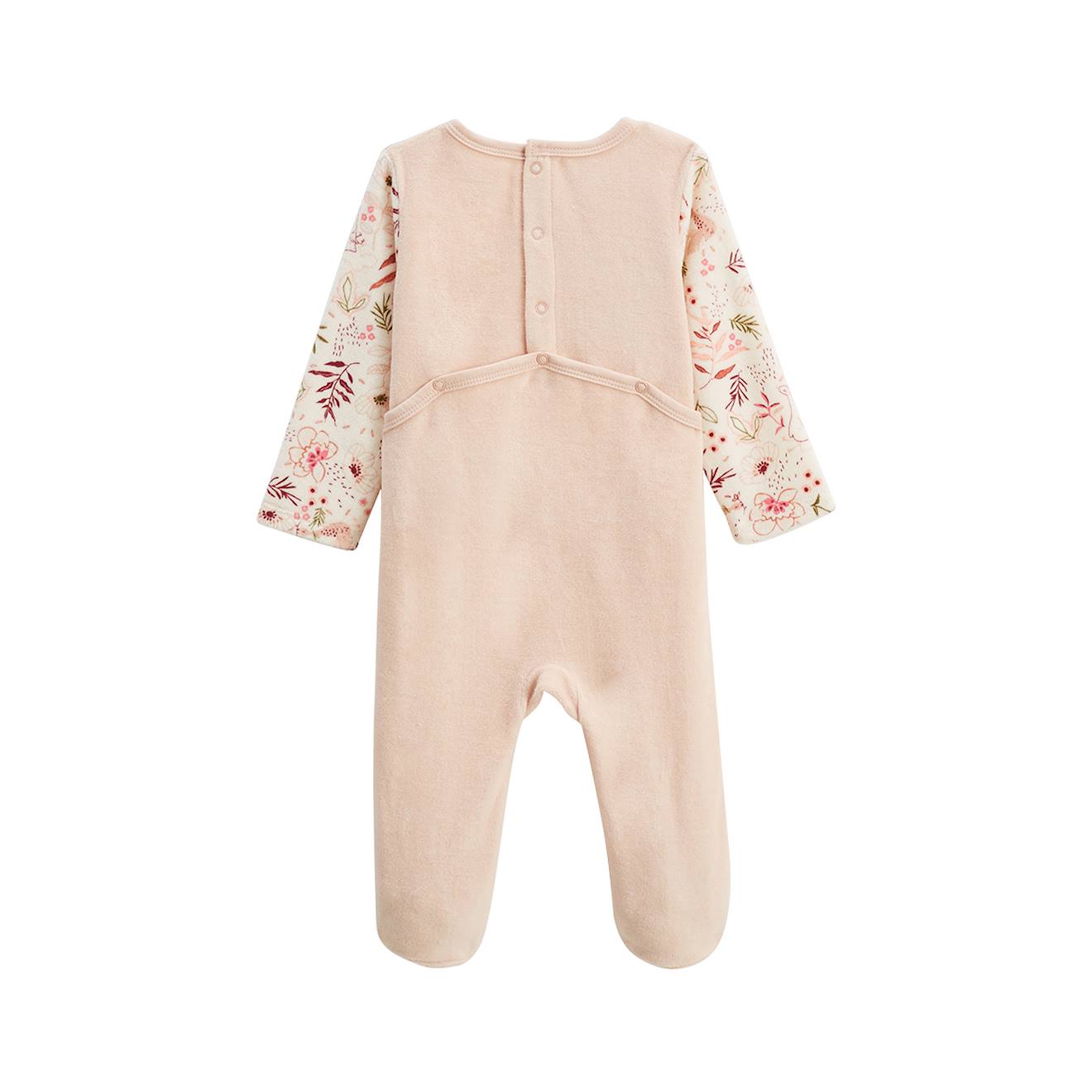 Pyjama Bébé En Velours Manouk Rose (Petit Beguin) - Image 2