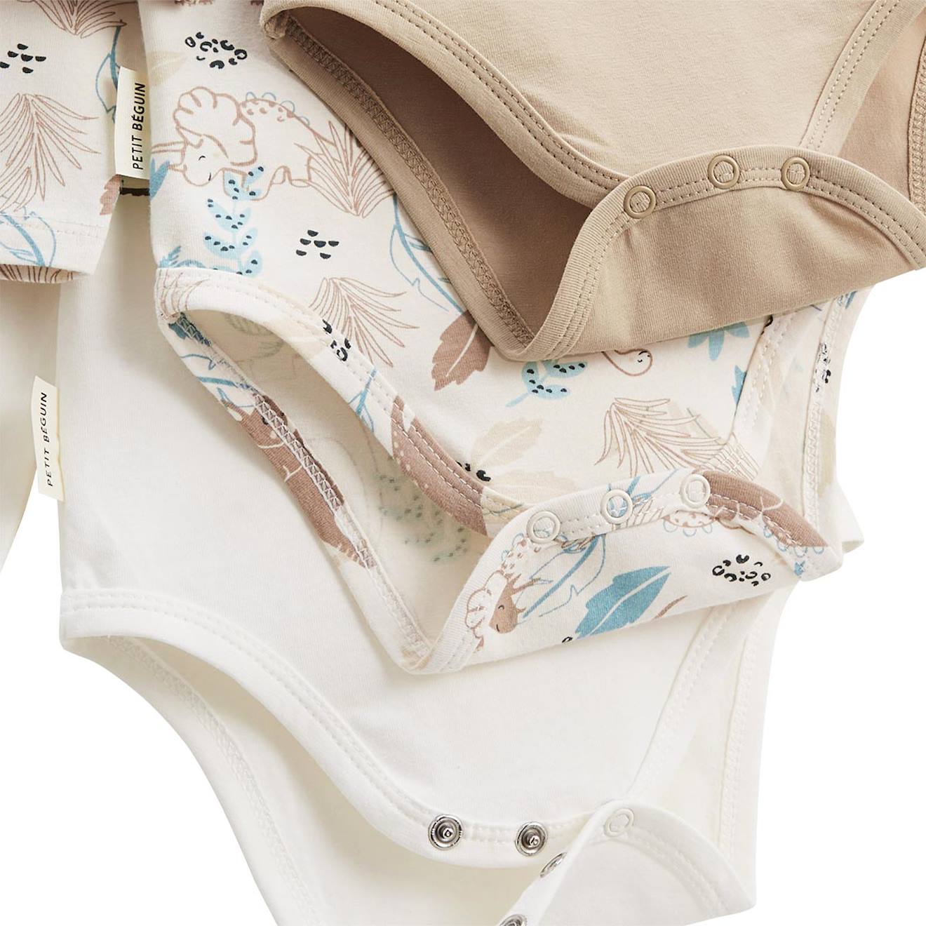 Lot De 3 Bodies Bébé Manches Longues Cracotte Ecru (Petit Beguin) - Image 3