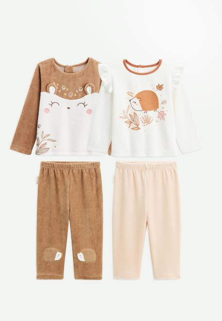 Bébé-Lot de 2 pyjamas bébé 2 pièces en velours chincha