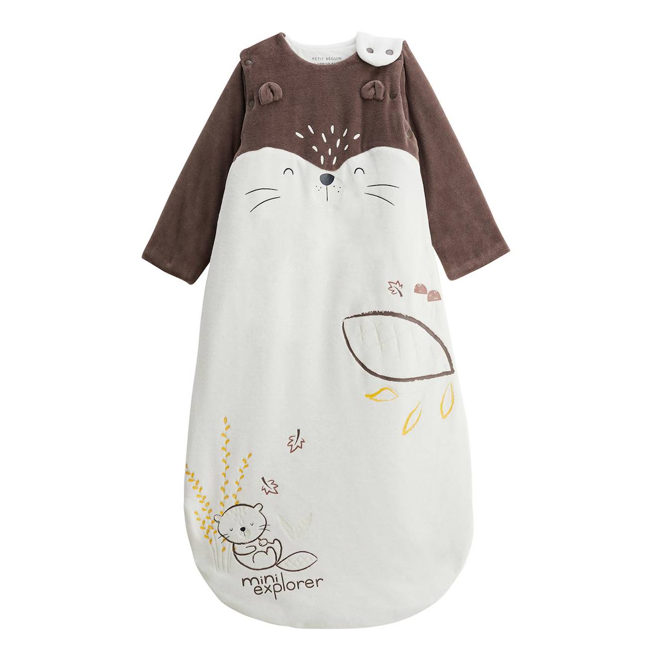 Gigoteuse D'hiver En Velours Avec Manches Amovibles Cracotte Marron (Petit Beguin) - Image 1