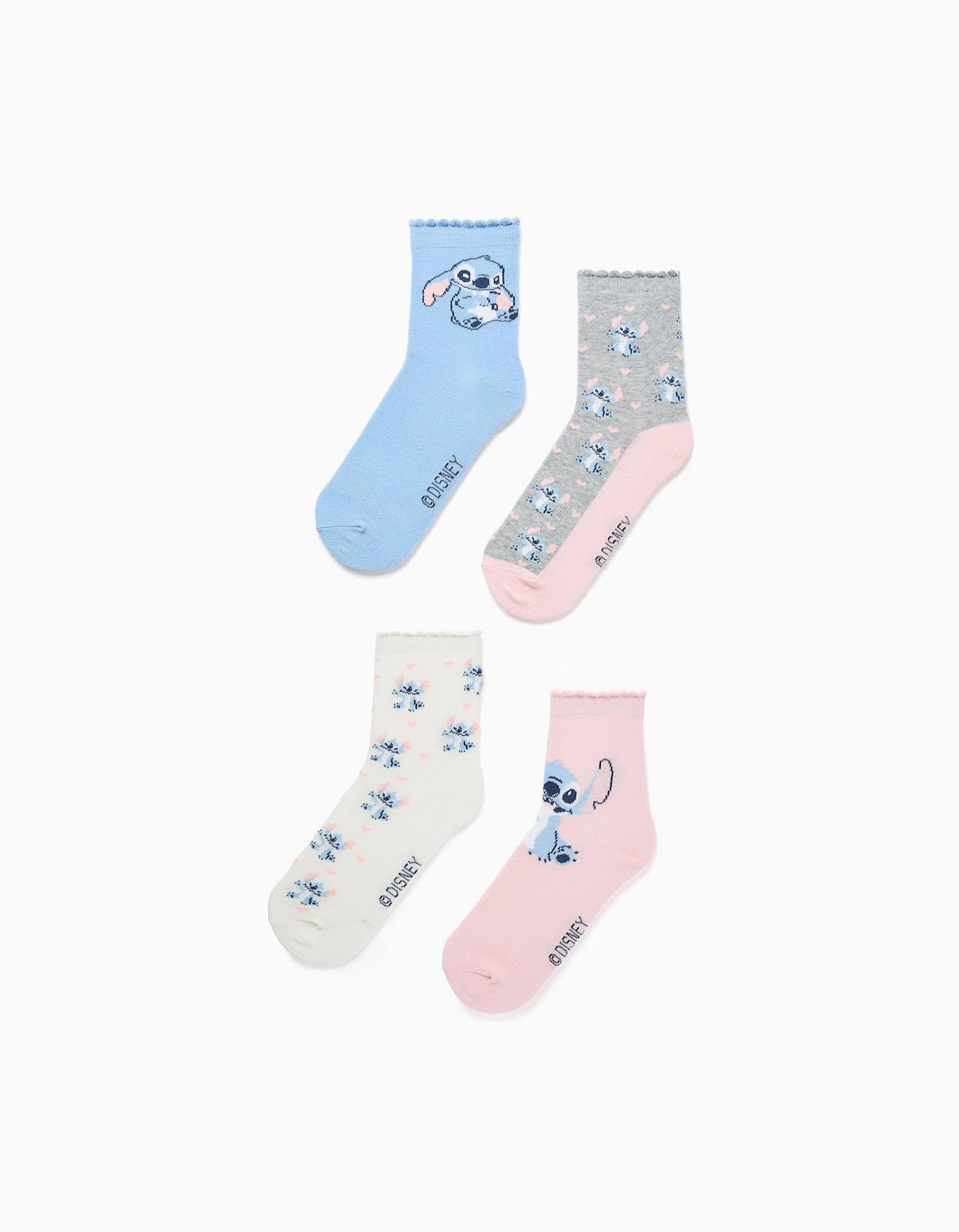 Lot de 4 chaussettes stitch multicolore
