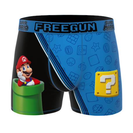 Lot de 3 boxers  super mario bros Bleu/rouge/noir 2 - vertbaudet enfant 