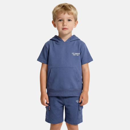 Garçon-Ensemble-Ensemble garçon t-shirt manches courtes à capuche et short