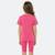 Ensemble fille t-shirt manches courtes et bermuda Beige+Fushia+Rosatre+Vert 5 - vertbaudet enfant 