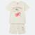 Ensemble fille t-shirt manches courtes et bermuda Beige+Fushia+Rosatre+Vert 3 - vertbaudet enfant 