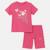 Ensemble fille t-shirt manches courtes et bermuda Beige+Fushia+Rosatre+Vert 6 - vertbaudet enfant 