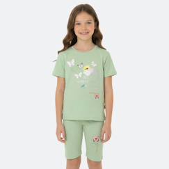 -Ensemble fille t-shirt manches courtes et bermuda