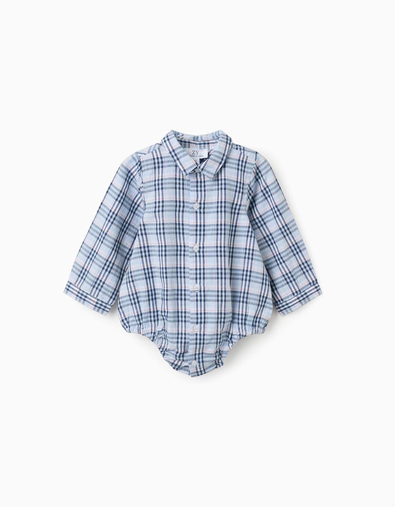 Body-chemise En Coton Et Carreaux Bs Bleu Fonc 17 €
