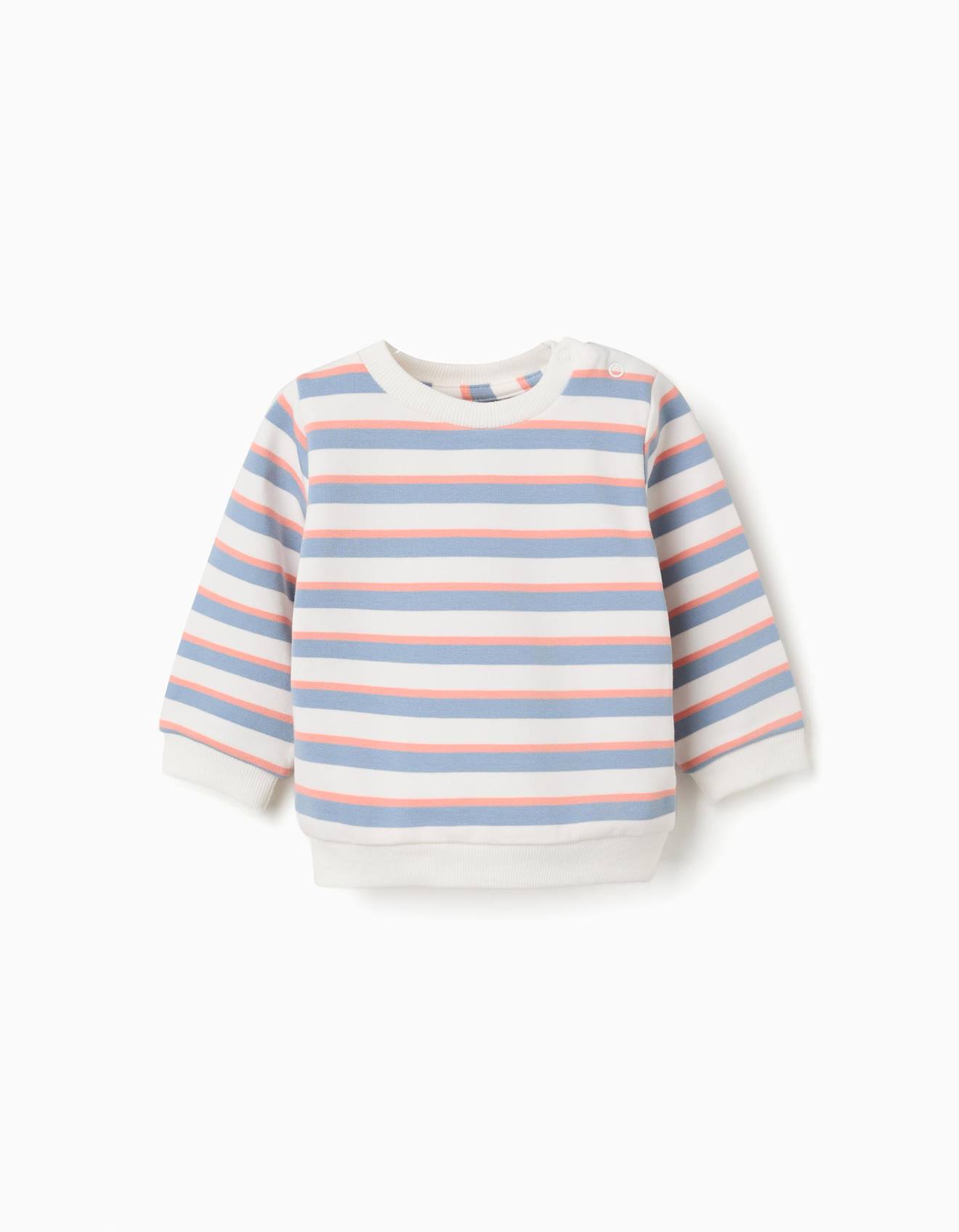 Sweat En Coton Rayures Blanc 17 €