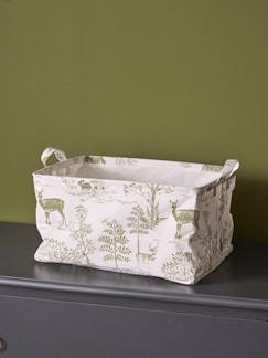 Bac de rangement rectangle esprit toile de jouy  - vertbaudet enfant