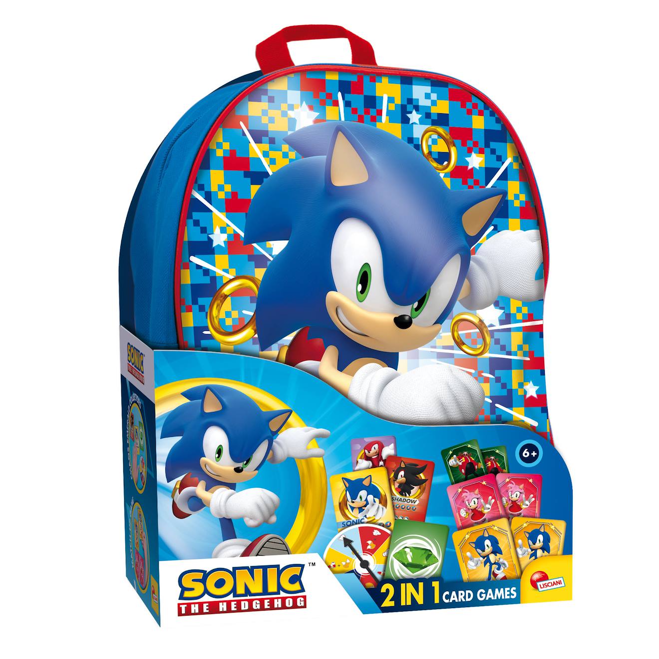 Lisciani Giochi Les Chasseurs D’émeraudes du Chaos Sonic – le Jeu de Cartes et de Stratégie Multicolore