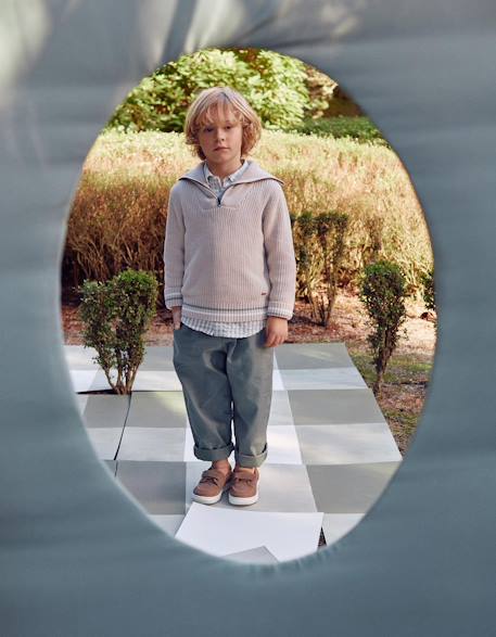 Pull en coton avec col zippé b&s  - vertbaudet enfant