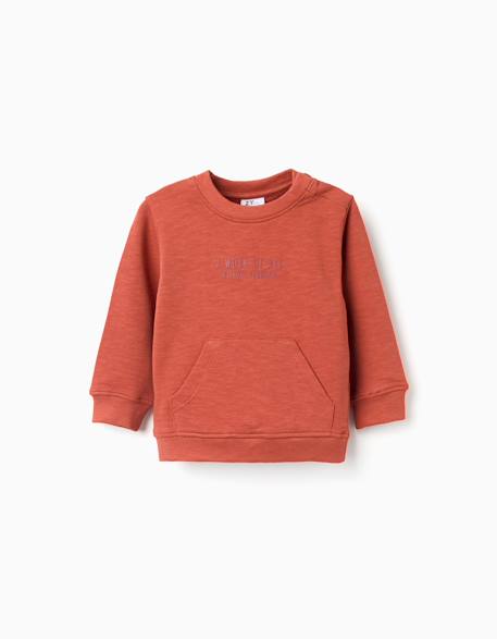 Bébé-Pull, gilet, sweat-Sweat en coton à imprimé volcanic island