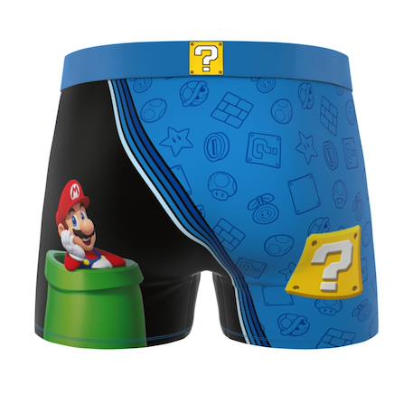 Lot de 3 boxers  super mario bros Bleu/rouge/noir 4 - vertbaudet enfant 