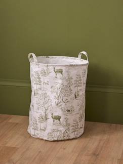 Bac de rangement rond esprit toile de jouy  - vertbaudet enfant