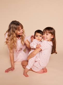 Vêtements de grossesse-Pyjama vichy femme Capsule mère-fille