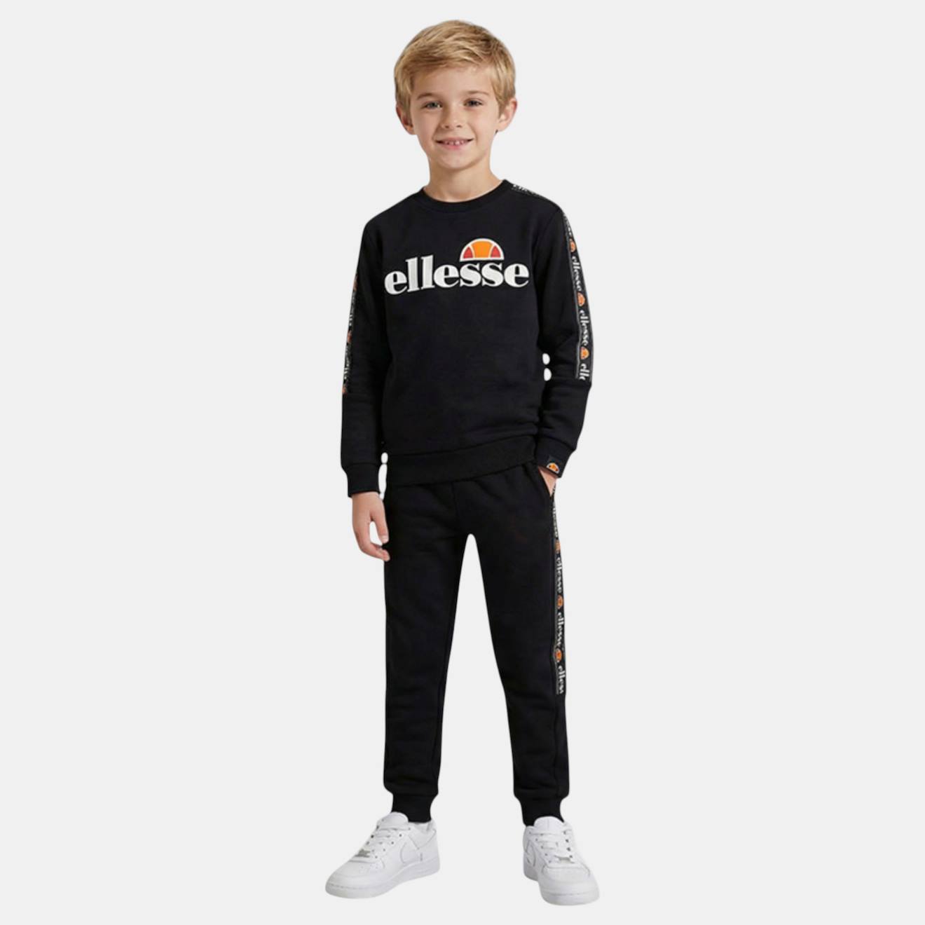 Ensemble Sweat Et Pantalon Jogging Garçon À Imprimé Noir Ensemble Sweat Et Pantalon Jogging Garçon À Imprimé Noir