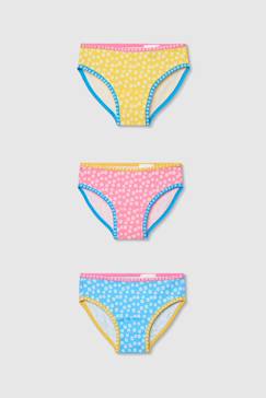 -Pack de 3 culottes en coton imprimé fleurs