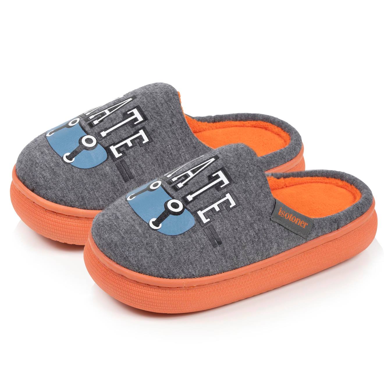 Chaussons Mules Jersay, Semelle Bloup Xtra Confort, Amorti Souple Gris Chiné