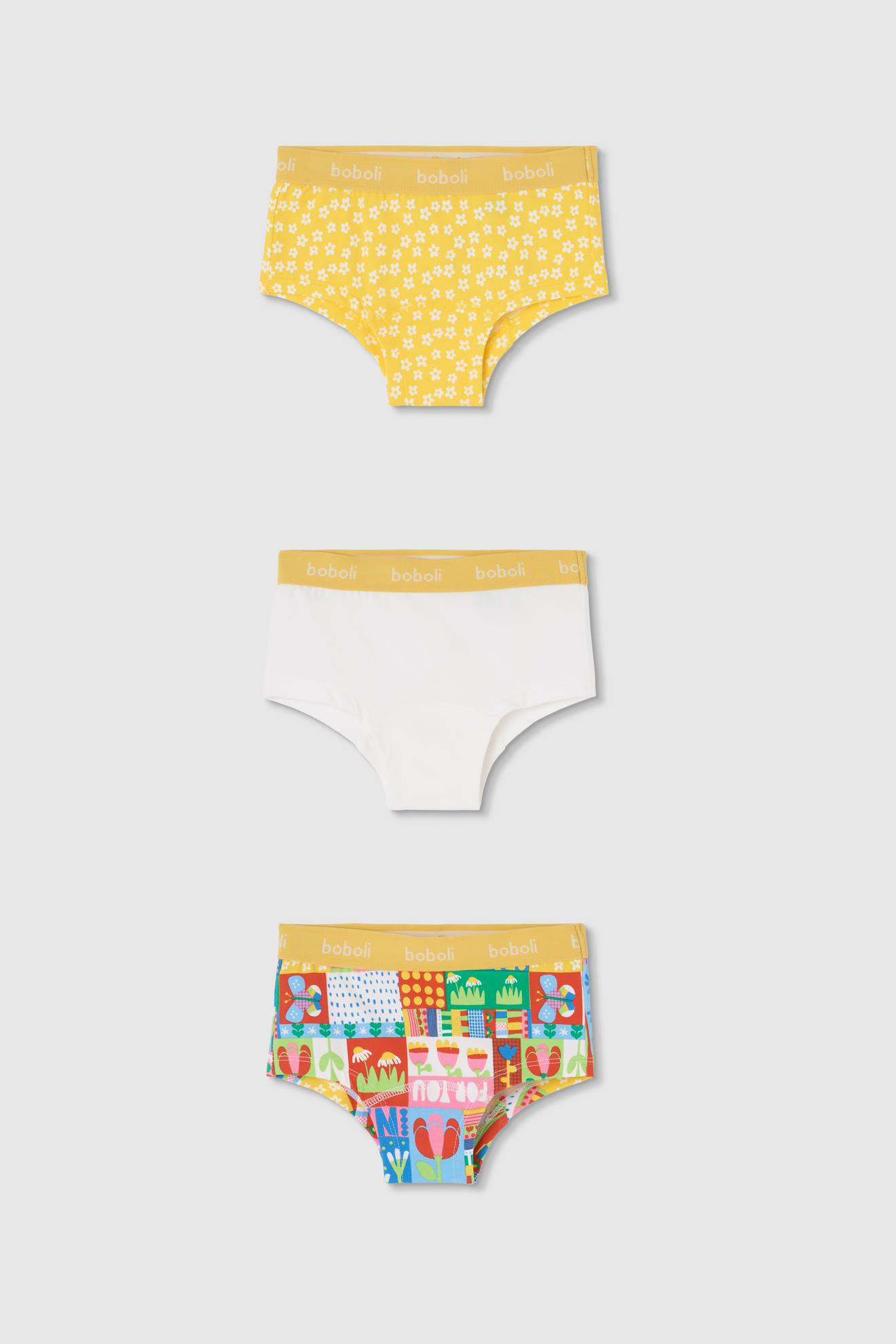 Pack De 3 Culottes En Coton Imprimé Multicolore