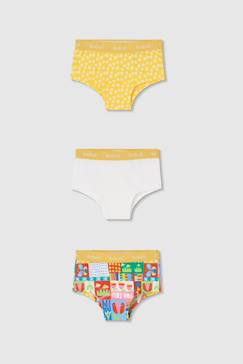 -Pack de 3 culottes en coton imprimé